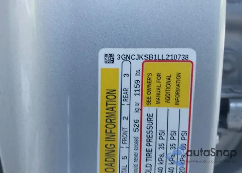 2020 Chevrolet Trax Fwd Ls z USA, uszkodzony, nr VIN 3GNCJKSB1LL210738